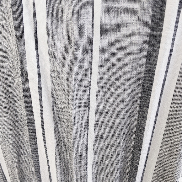 Cloth & Stone Linen Stripe Jumpsuit NEW L Gray - Picture 7 of 15